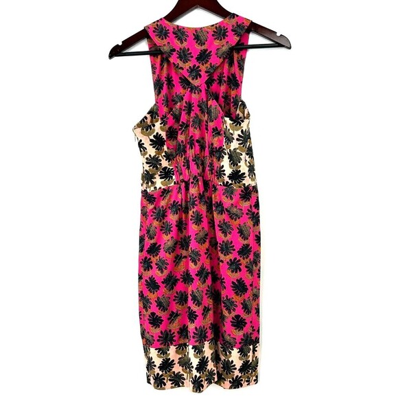 RACHEL Rachel Roy Womens Floral Racer Style Back Scoop Neck Dress Size 8 U4 - Picture 2 of 12